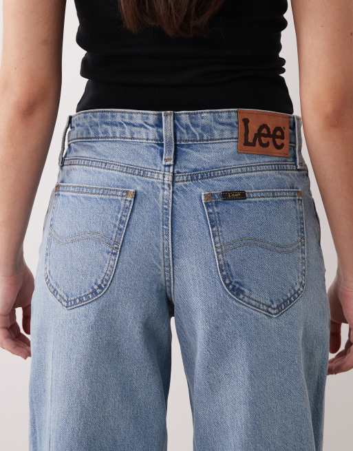 Lee – Hope – Jasnoniebieskie jeansy z szerokimi nogawkami i średnim stanem , 5 z 5