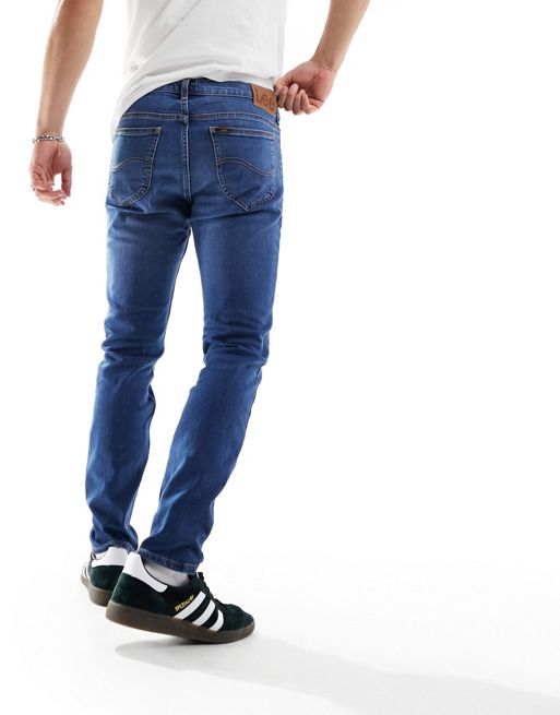 Lee - Sleeve jean coupe slim - Bleu foncé