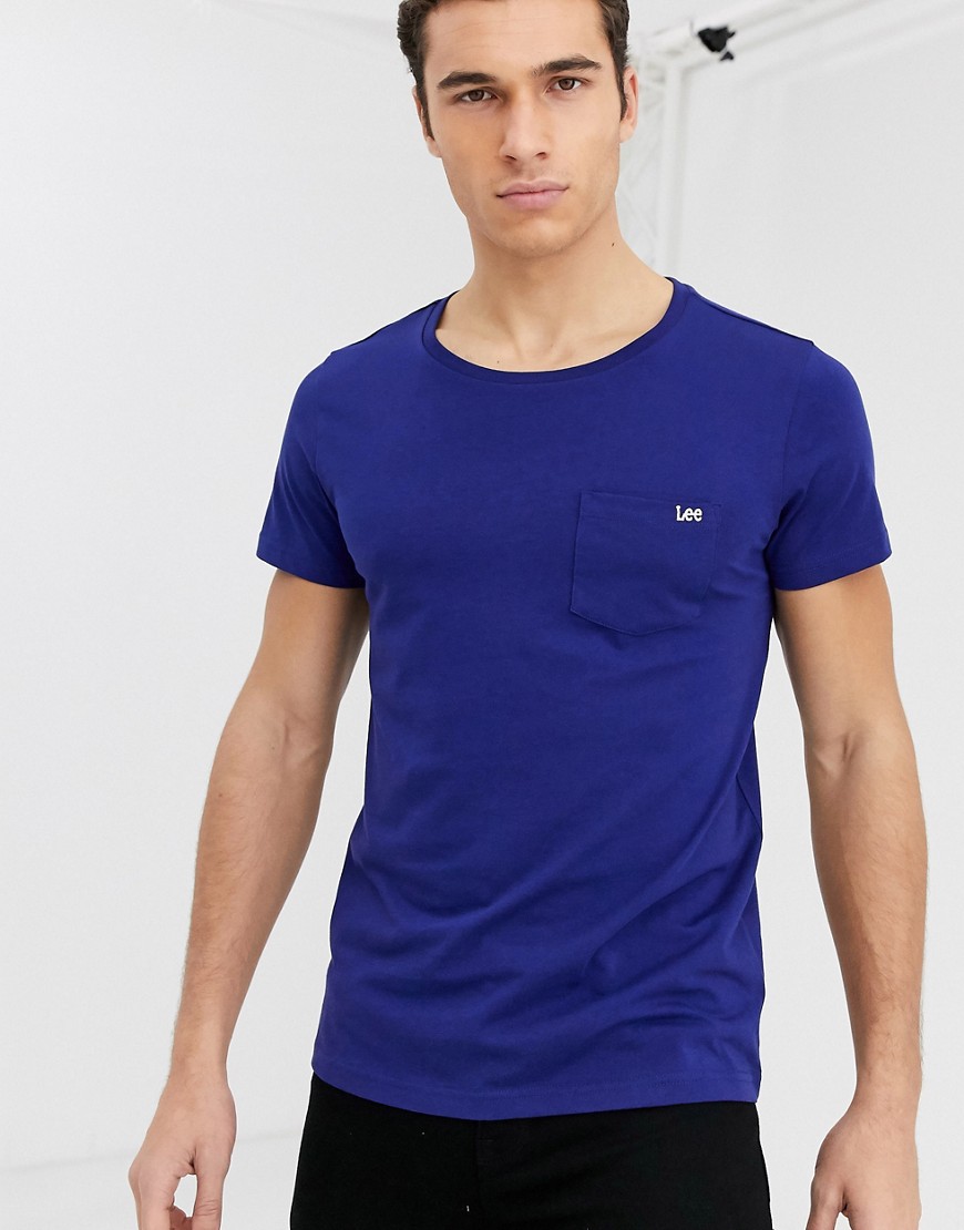 Lee Jeans – Blå t-shirt med ficka