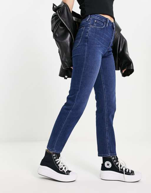 Lee Jeans – Carol – Ciemnoniebieskie jeansy z prostymi nogawkami
