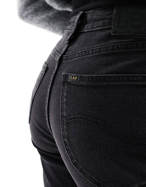 Lee Jeans carol high rise regular straight jean in black