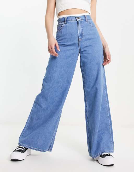 Lee Jeans – Drew – Luźne niebieskie jeansy z wysokim stanem, 4 z 4