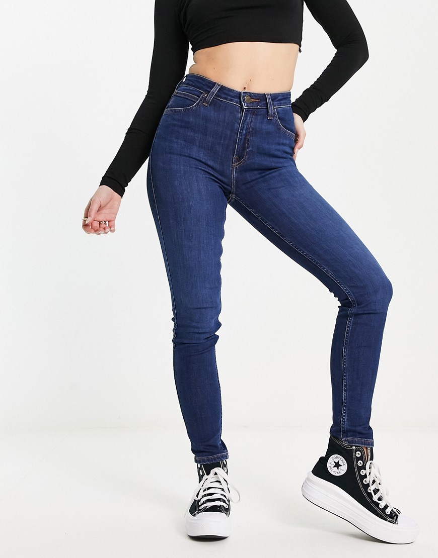 Lee Jeans ivy super skinny high rise jean in indigo-Navy