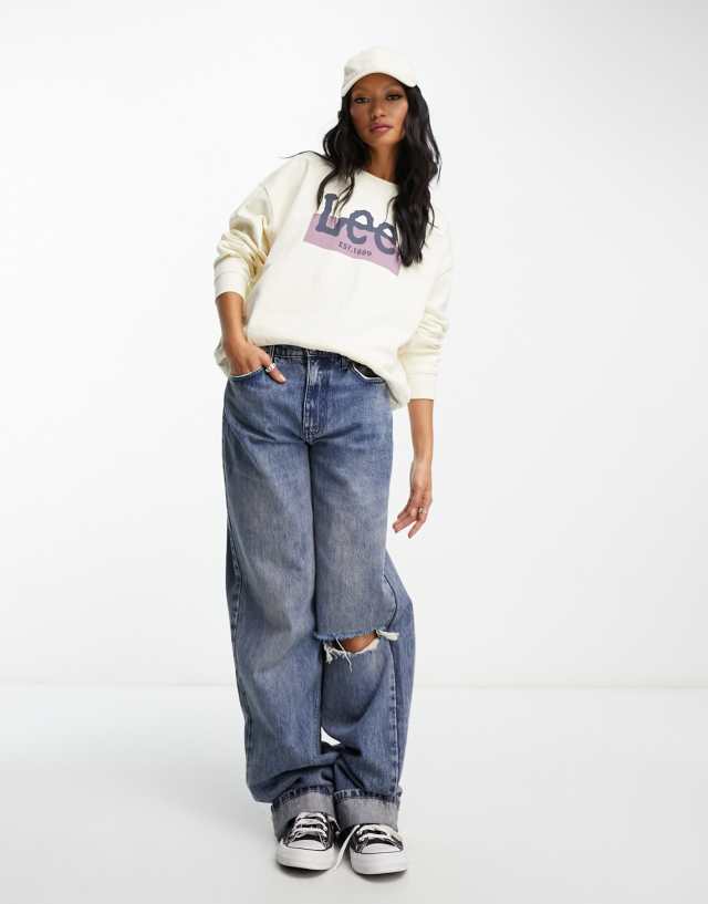 Lee Jeans logo sweatshirt in white