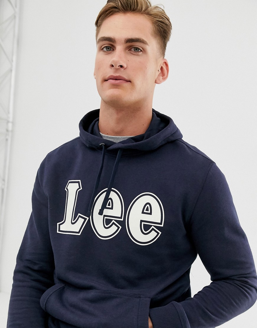 Lee Jeans – Marinblå huvtröja