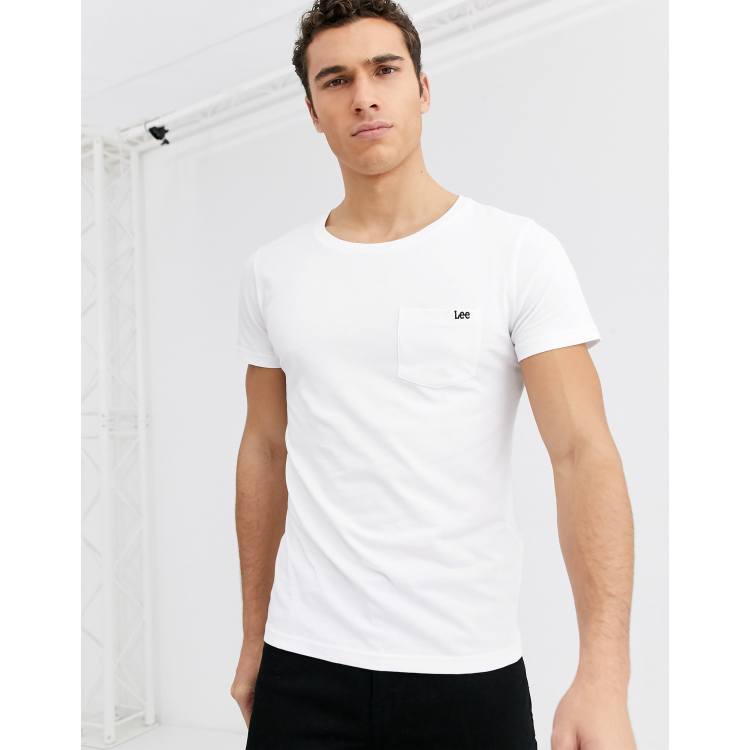 Lee Jeans pocket t shirt in white