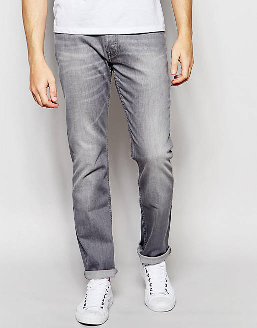 Lee Jeans Powell Low Slim Fit Stretch Grey Used Light Wash | ASOS