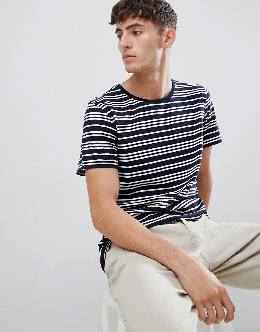 Lee Jeans – Randig t-shirt-Marinblå