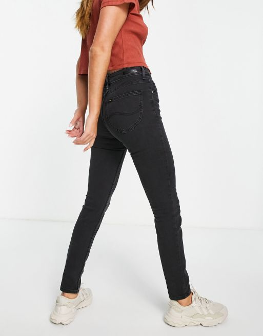 Lee Jeans scarlett high rise skinny jeans in washed black