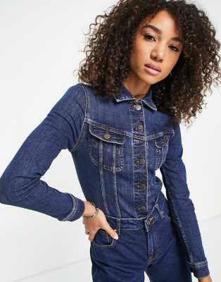 Lee Jeans seam detail denim jacket in indigo-Navy