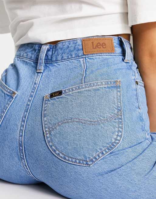 Lee Jeans stella a line high rise flared jean in mid wash