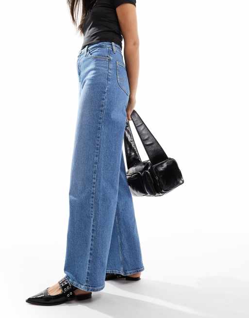 Jeans Lee Stella A Line Donna - Vita Alta Gamba Dritta In Cotone E Lyocell