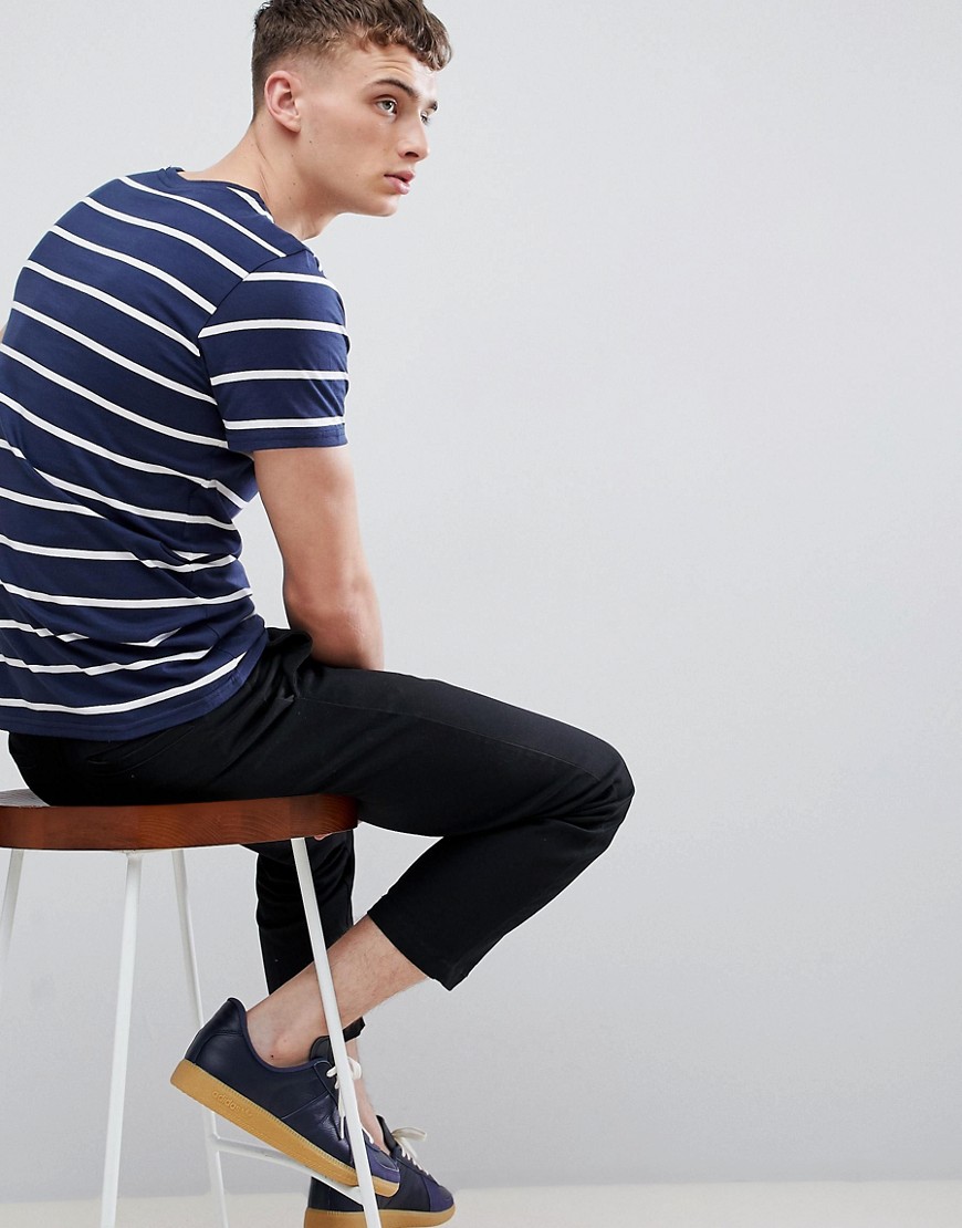 Lee Jeans - Stribet t-shirt-Marineblå