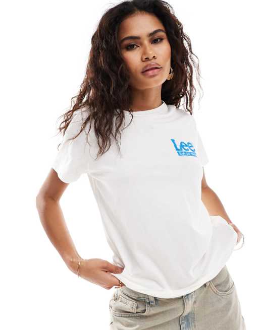 Lee Jeans - T-shirt écru con logo