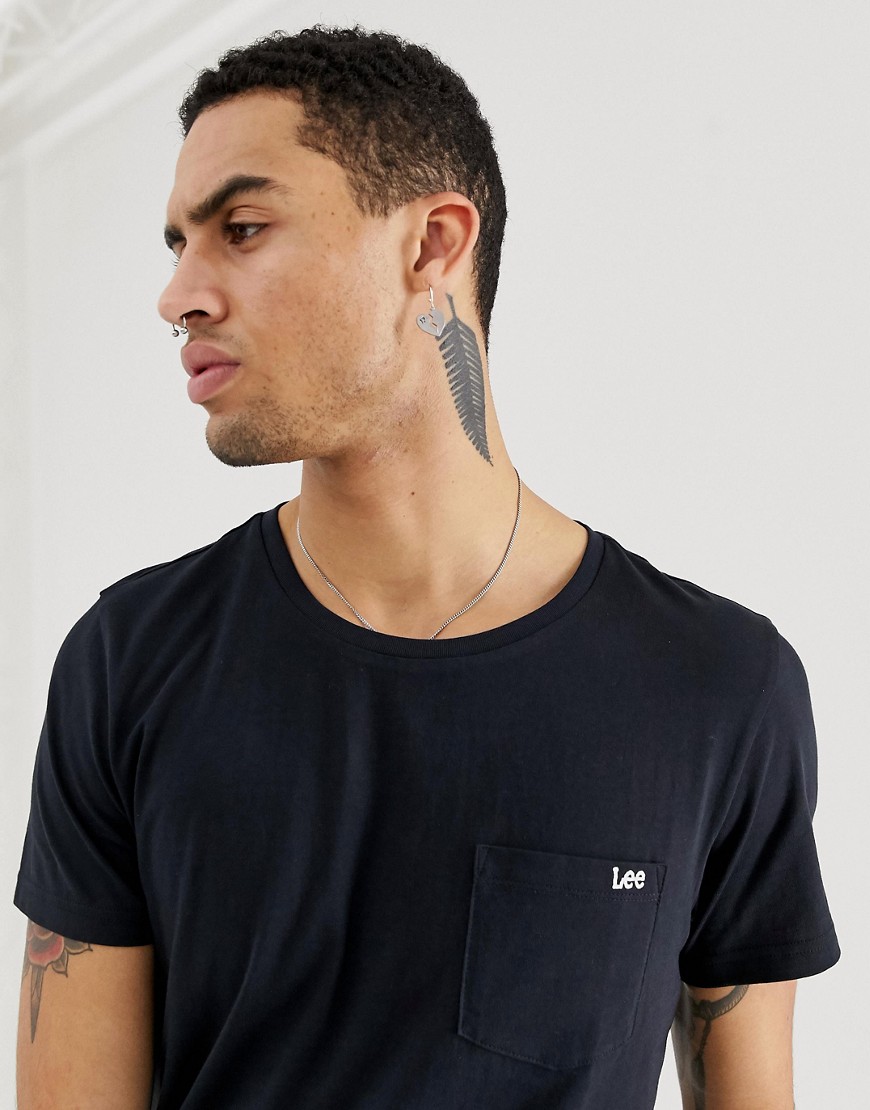 Lee Jeans – T-shirt med ficka-Svart
