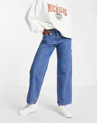 Lee Jeans wide leg jeans in mid stonewash | ASOS