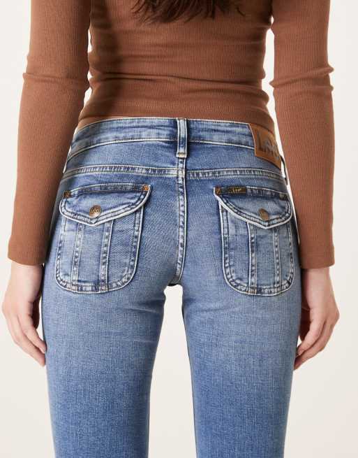 Lee – Jessica – Blekblå bootcut-jeans med bakfickor, 4 av 5