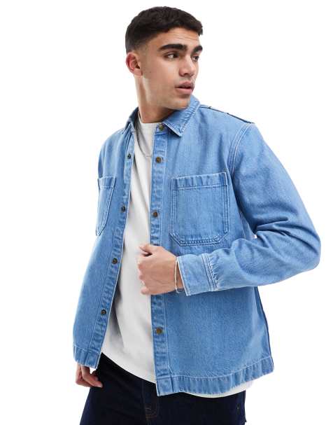 Lee relaxed fit 2 pocket overshirt with back embroidery