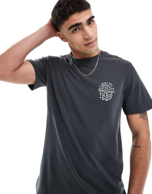 Lee logo back print relaxed fit t-shirt in black