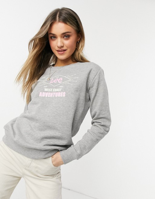 Lee logo sweatshirt in grey