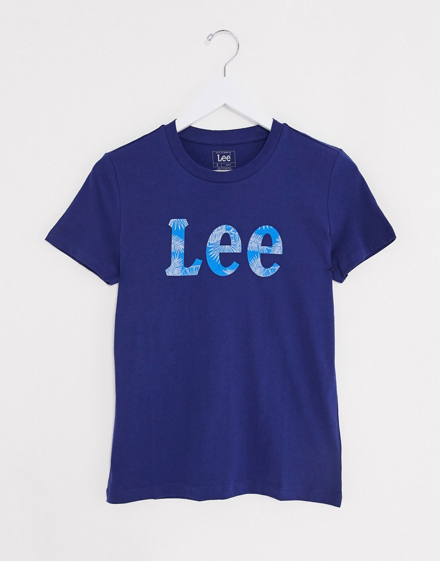 Lee logo tee in blue
