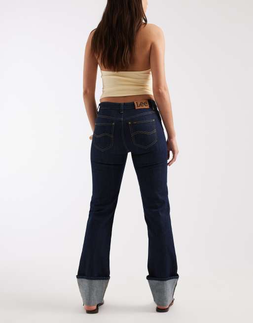 Lee - London - Jeans met rechte pijpen met omslag in indigoblauw, 2 van 5