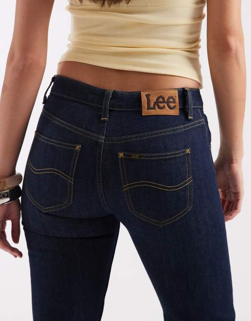Lee - London - Jeans met rechte pijpen met omslag in indigoblauw, 4 van 5