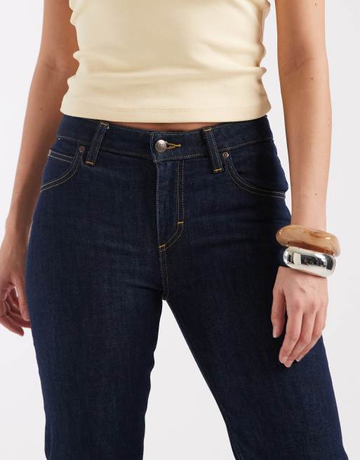Lee - London - Jeans met rechte pijpen met omslag in indigoblauw, 5 van 5