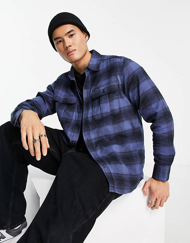 Lee - long sve check shirt in blue