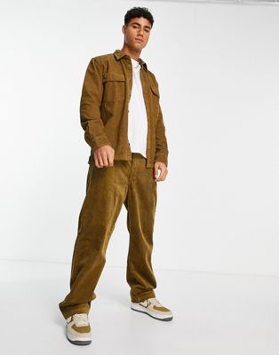 Lee loose fit wide wale cord chinos in tan