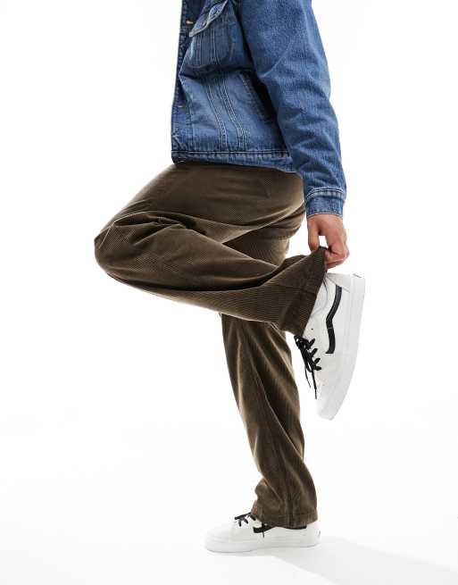 Lee loose wide cord chinos in truffle tan