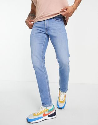 Lee Luke cotton slip tapered fit jeans in light wash - LBLUE
