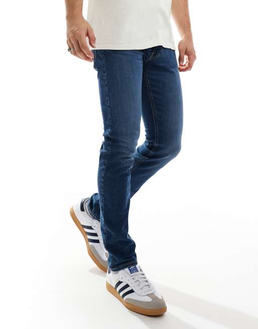 Lee Luke Schmal zulaufende Jeans mit schmaler Passform in dunkler Vintage Waschung ASOS