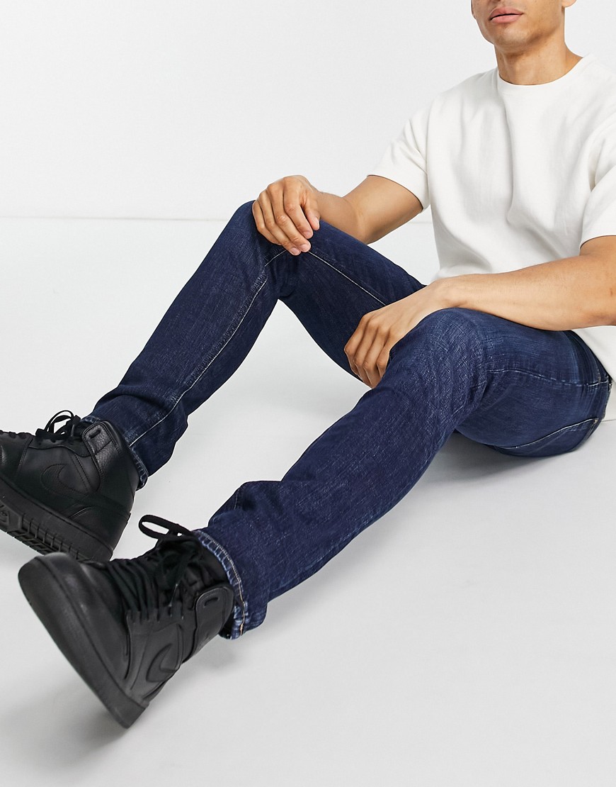 Lee Luke skinny fit jeans in worn foam-Blues