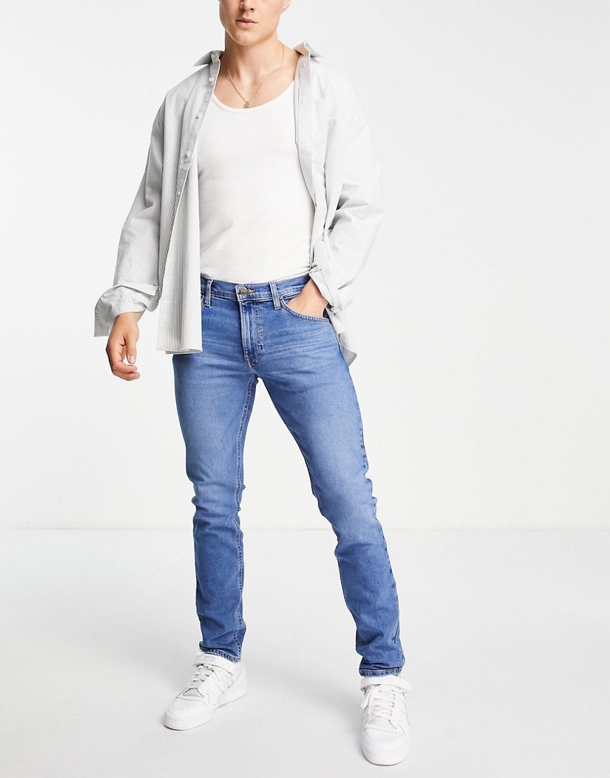 Lee - Luke - Slim-jeans med tapered pasform-Blå