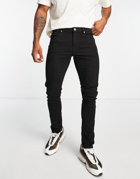 Lee luke slim tapered fit jeans in clean black - view 1
