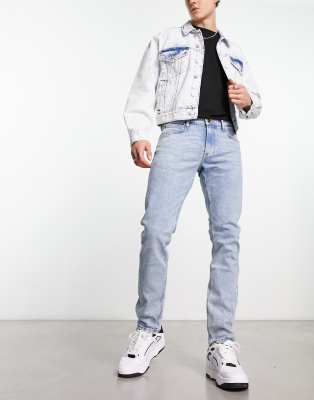 Lee Luke slim tapered fit jeans in light acid wash