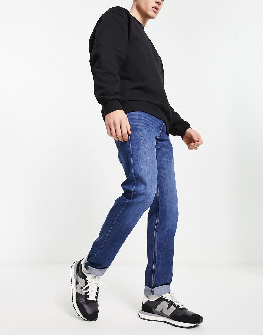 Lee Luke slim tapered fit jeans in mid wash-Blue