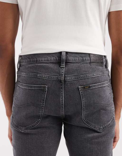 Lee Luke slim tapered jeans in washed dark grey, 5 of 5