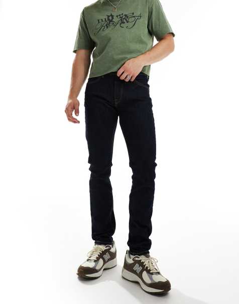 Lee - Luke - Smalle, tapered jeans i mørkeblå vask - view 1