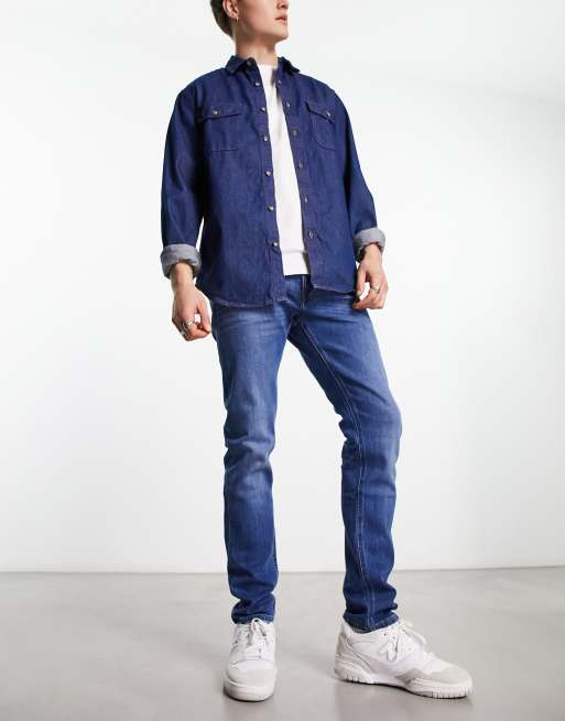 LEE - Luke - Smalle, toelopende jeans in vintage middenblauwe wassing, 4 van 4