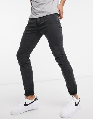 Lee Malone high stretch skinny jeans in washed black | ASOS