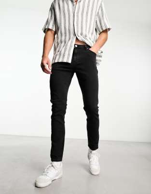 Lee Luke Slim Tapered Fit Jeans In Clean Black In Black