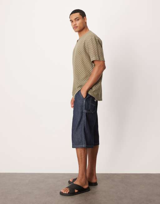 Lee – Niebieskie szorty jeansowe o fasonie carpenter w stylu skater, 3 z 5