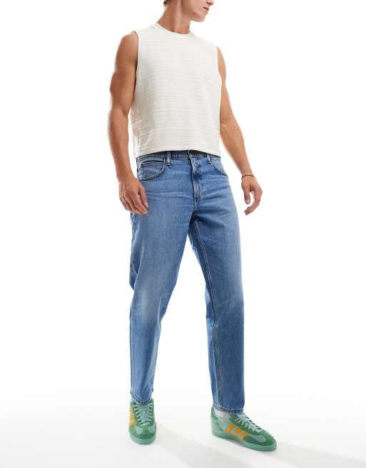 Lee - Oscar - Afslappede og tapered jeans i lys vintagevask