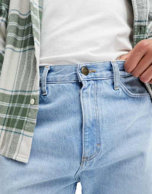Lee - Oscar - Ruimvallende, toelopende jeans in blauw met echte lichte wassing, 2 van 5