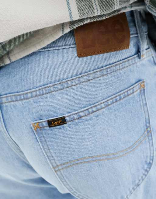 Lee - Oscar - Ruimvallende, toelopende jeans in blauw met echte lichte wassing, 5 van 5