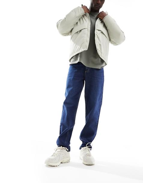 Lee - Oscar - Ruimvallende, toelopende jeans in 'blue nostalgia' met donkere wassing - view 1
