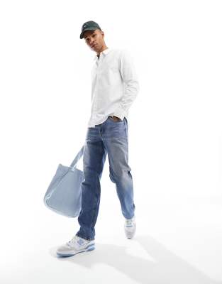 Lee Lee patch regular fit twill shirt in bright white