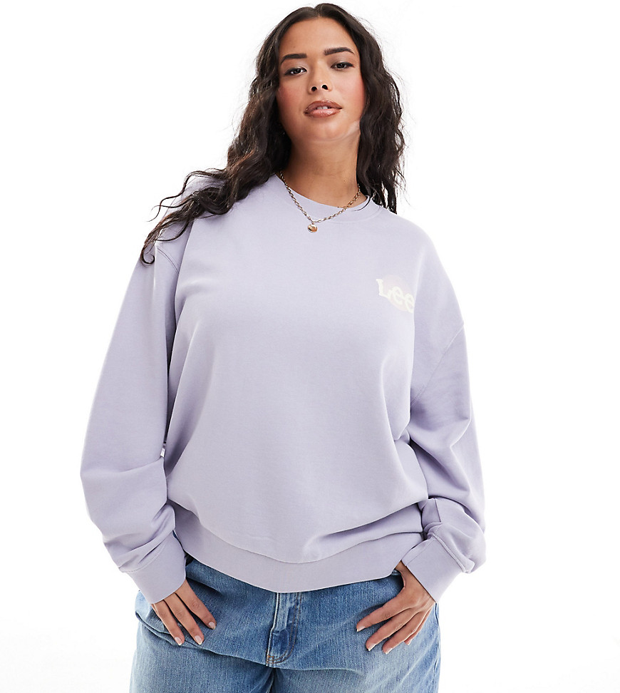 Lee Plus crewneck sweatshirt in lilac-Purple